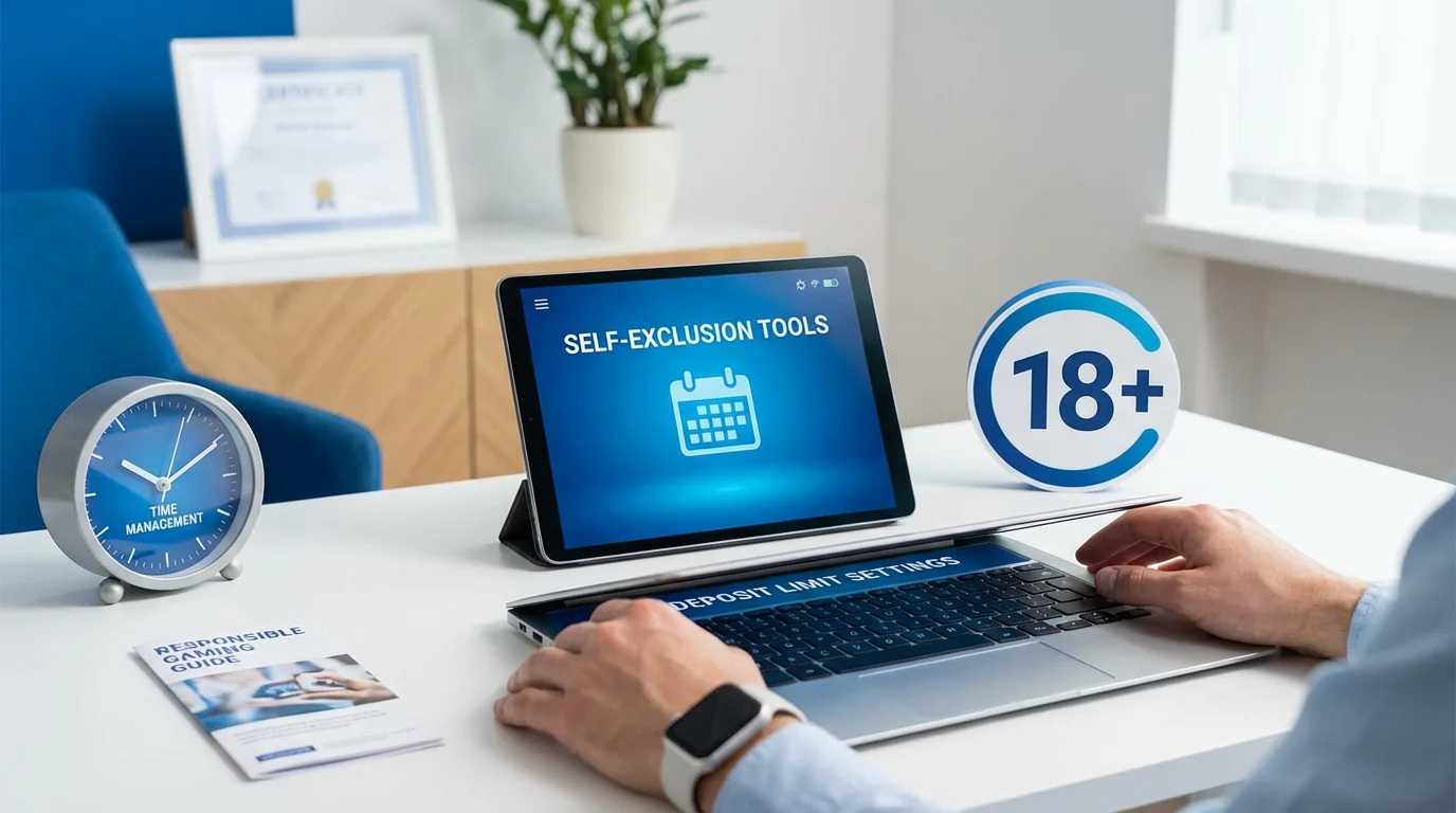 Herramientas de juego responsable mostrando límites de depósito y autoexclusión