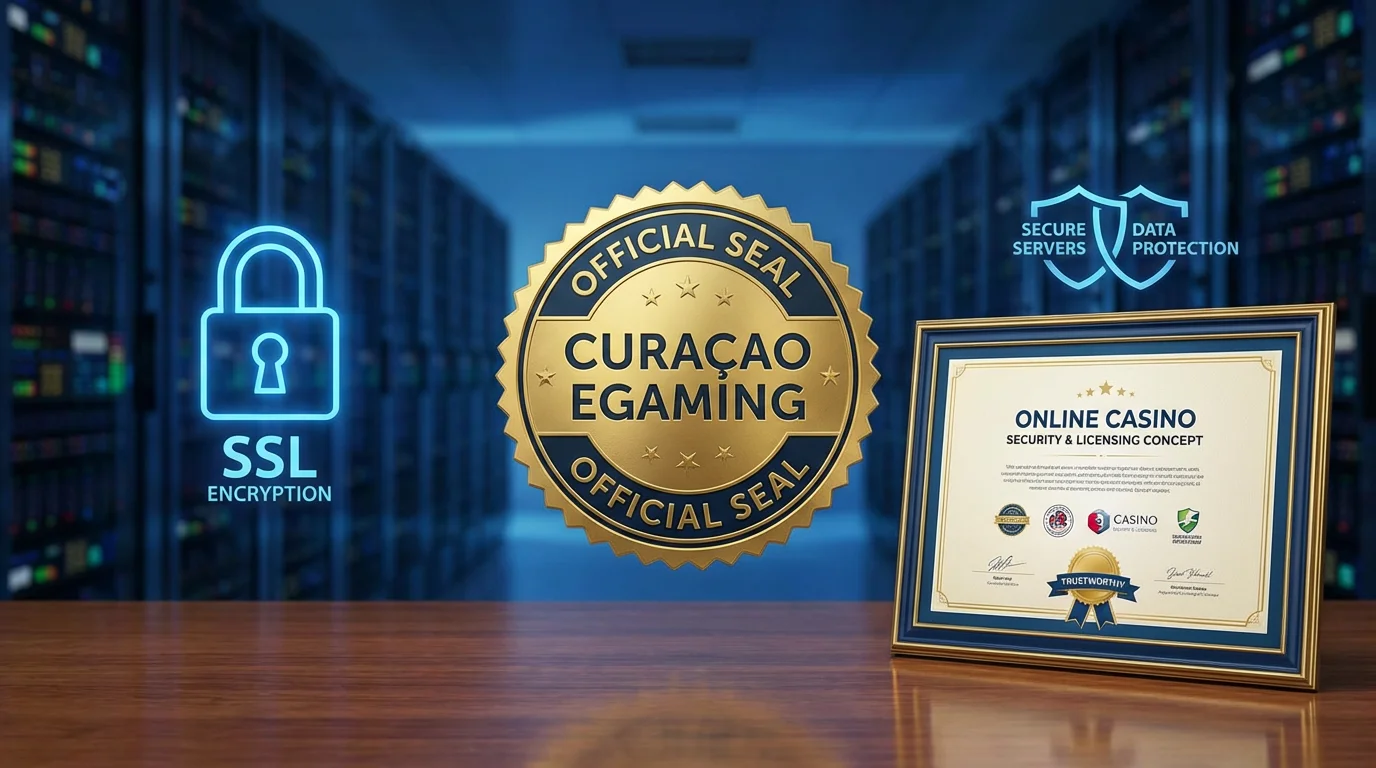 Seguridad y licencia de casino en línea con certificados y sellos oficiales